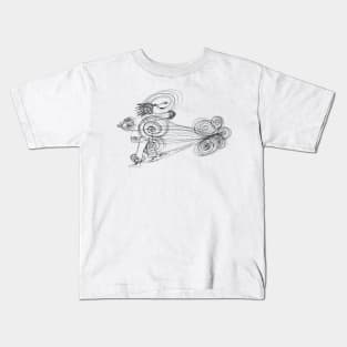 Dreamer, flying on wind, world traveler Kids T-Shirt